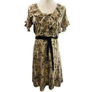Betsey Johnson Vintage Silk Floral Dress Sz 4 Rare Black Label 90s Y2K